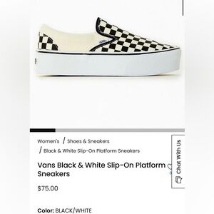 Checkered platform Vans